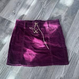 tillys celebrity pink girls burgundy corduroy mini skirt